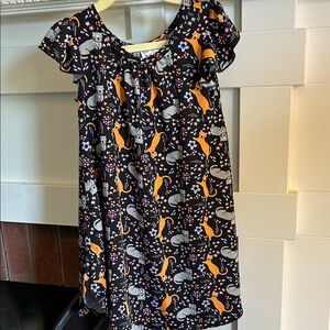 Dotdotsmile Cat Print Swing Dress Size 3/4
